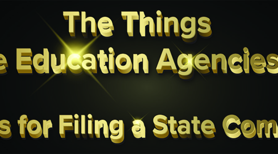 The Things State Local Education Agencies Say: Forms for Filing a State Complaint