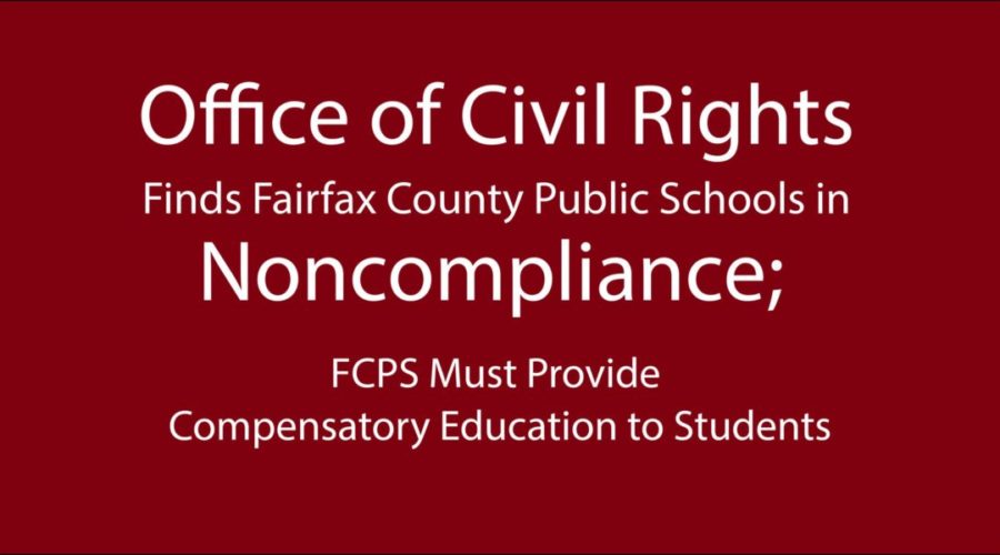 Office of Civil Rights Finds Fairfax County Public Schools in Noncompliance; FCPS Must Provide Compensatory Education to Students